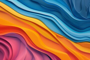 Vivid abstract waves of color. Neural network AI generated