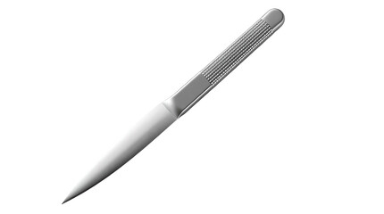 Photo of stainless steel surgical instrument isolated on transparent background