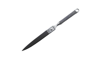 Photo of stainless steel surgical instrument isolated on transparent background