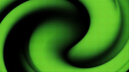 Abstract Green and black dot halftone abstract pattern with smooth curves perfect for modern event celebration themes and creative graphic design projects