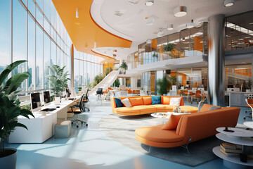Gorgeous Innovated Office Space with New Concepts luxury office space background