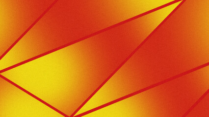 Abstract background with triangular geometric patterns, shades of yellow, orange and red, creating a dynamic effect.