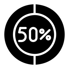 pie chart glyph icon