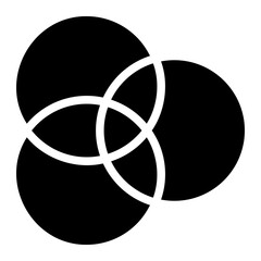 venn diagram glyph icon