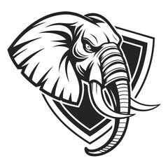 Elephant Head Logo Vector
