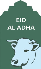 Illustration of Eid al-Fitr and Eid al-Adha icons, various sacrificial animals with transparent backgrounds as per design needs