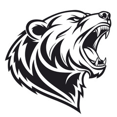 Bold Wild Bear Vector Emblem
