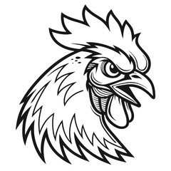 Bold Chicken Logo Vector
