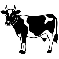 cow on a white background