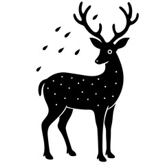 deer silhouette vector illustration