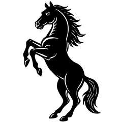 black horse vector illustration