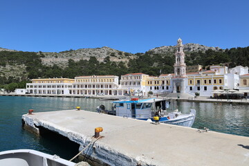 Historic Panormitis Monastery on Symi Island, Greece &ndash; Spiritual Landmark and Coastal Beauty
