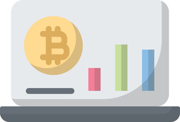 Graph showing crypto price trends and performance.