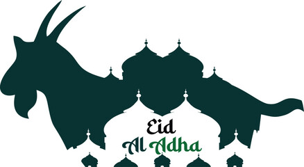 Illustration of Eid al-Fitr and Eid al-Adha icons, various sacrificial animals with transparent backgrounds as per design needs