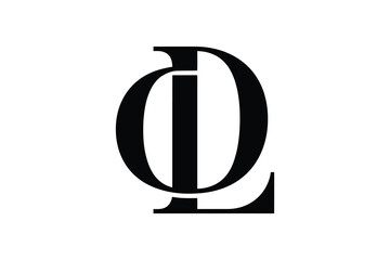 A black and white image of the letters i d l overlapping each other