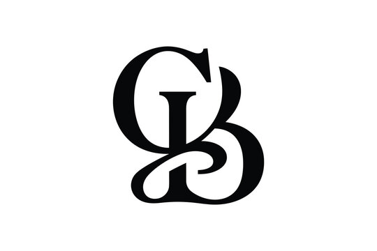 A monogram logo design featuring the letters c and b in black on white
