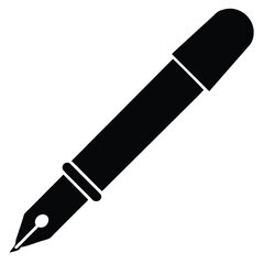 black pen isolated on white