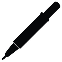 black pen isolated on white