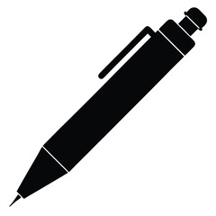 black pen isolated on white background