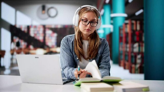 University Student Utilizing Laptop For Online Learning
