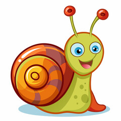 snail on a white background