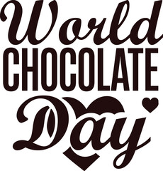 Silky Chocolate Letters Spell Happy Chocolate Day