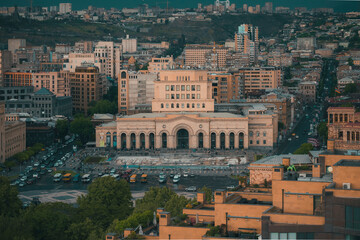 Fototapeta premium aerial view of Yerevan