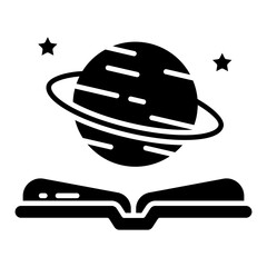 Conceptual solid design icon of science learning