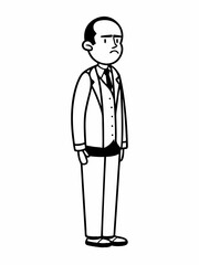 Sad Businessman Cartoon Illustration Vector Clipart