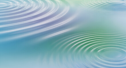 Mesmerizing concentric ripples gently expand across a tranquil surface, creating a captivating display of fluid motion and soft, pastel color gradients