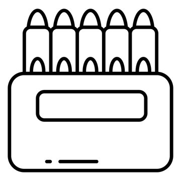 A set of coloring pencils, crayons icon