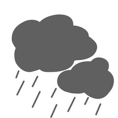 Simple Rain Cloud Drawing design
