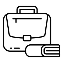 An icon design of school bag
