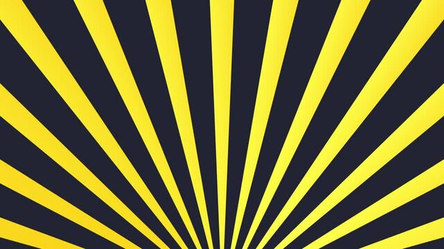 Looping 3D Abstract Background of Rotating Radial Rays with Bold Geometric Aesthetic