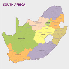Map of South Africa Provinces and Regions