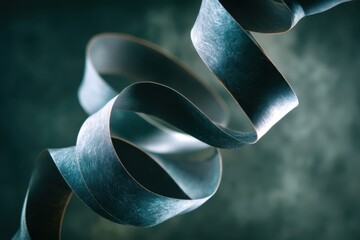 blue ribbon on black background