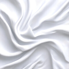 Obraz premium Soft White Fabric Texture Smooth, Draped, Isolated Background