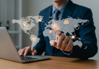 Digital Marketing Strategy and Global Commerce Network Visualization
