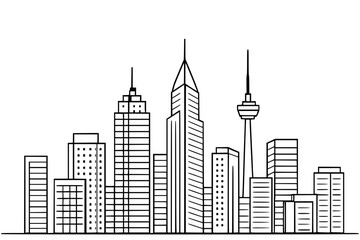 Obraz premium City Skyline Vector Illustration