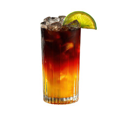 Refreshing Tequila Sunrise Cocktail on Black Background, Ideal for Bar Promotion
