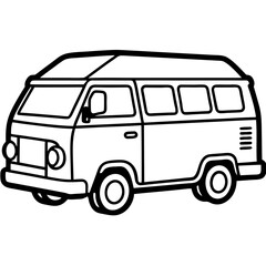 Road Trip Van vector illustration