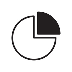 diagram analysis icon with outline style and black color