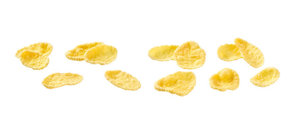 Cornflakes isolated on white background, clipping path.