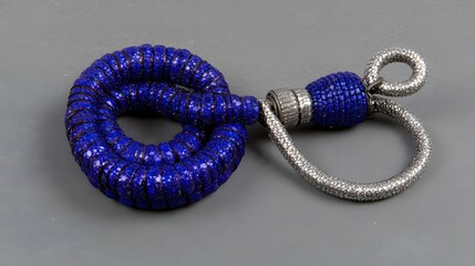 Elegant Blue and Silver Sparkle Bracelet Knot Design