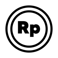 coins icon with black color outline style
