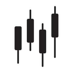 trading diagram analysis icon with outline style black color