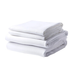 Clean Sheets: A neat stack of fresh, clean sheets, evoking a sense of serenity and inviting comfort for a restful night.