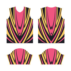 Jersey design, t shirt Premium geometric pattern Vector, collection for Soccer, football, racing, cycling, gaming, sports