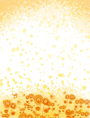 yellow orange colorful abstract illustration, background, wallpaper, card invitation design