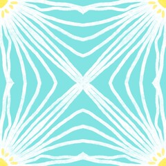 Abstract Teal and White Geometric Pattern Seamless Tile